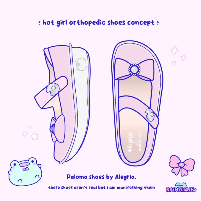 i am so desperate for cute orthopedic shoes that i made fan art of the shoes i want from my fave shoe brand 😤🎀