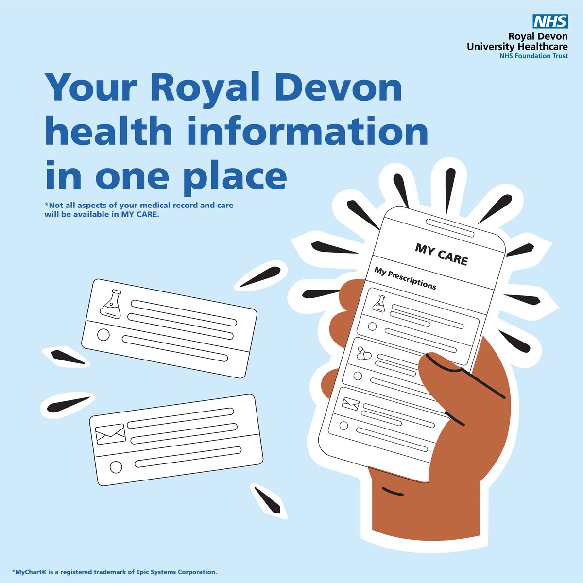 MY CARE is the new way to manage your health. All your Royal Devon care information in one place, accessible by computer or by using an app on your phone or tablet. See the benefits and sign up here: ow.ly/5sok50PHpQ9