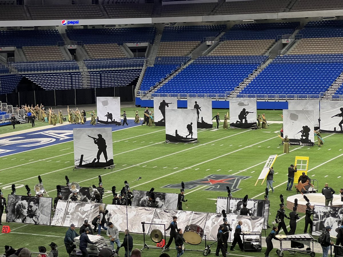 Our Spartans have taken the field about to perform! #TeamSISD #RISE