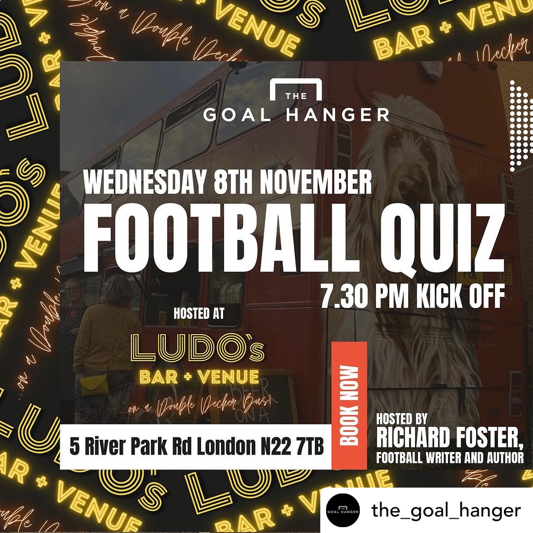Tables will be limited so get in quick, 4 people per team (Get in touch if you need a bigger team and we’ll see what we can do). £3 per person and £50 voucher to spend at The Goal Hanger up for grabs for the winner!

Book your tables now or get in touch for more info.