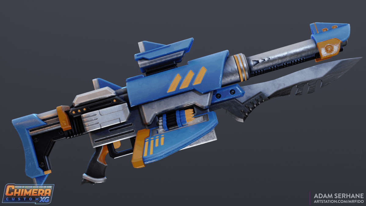 Mrfido3D's tweet photo. I am back again with some more finished work!! You thought I was done!!!! This time we have the Legendary weapon THE MEGALODON!! This was so much fun to adapt into 3D!   #gamedev #gameart #3dartist #indiedev #videogame #propart #polycount #Maya #stylized https://t.co/h5PIbiTHW2
