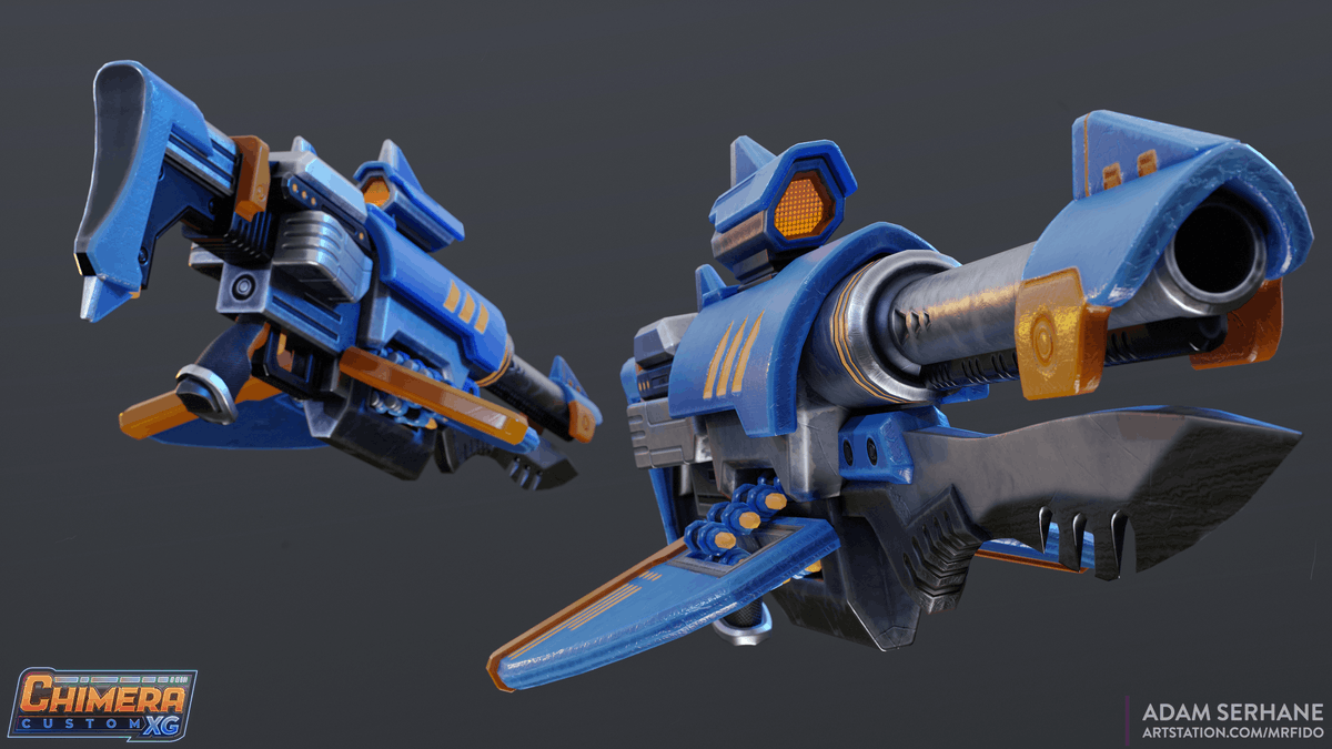 Mrfido3D's tweet photo. I am back again with some more finished work!! You thought I was done!!!! This time we have the Legendary weapon THE MEGALODON!! This was so much fun to adapt into 3D!   #gamedev #gameart #3dartist #indiedev #videogame #propart #polycount #Maya #stylized https://t.co/h5PIbiTHW2