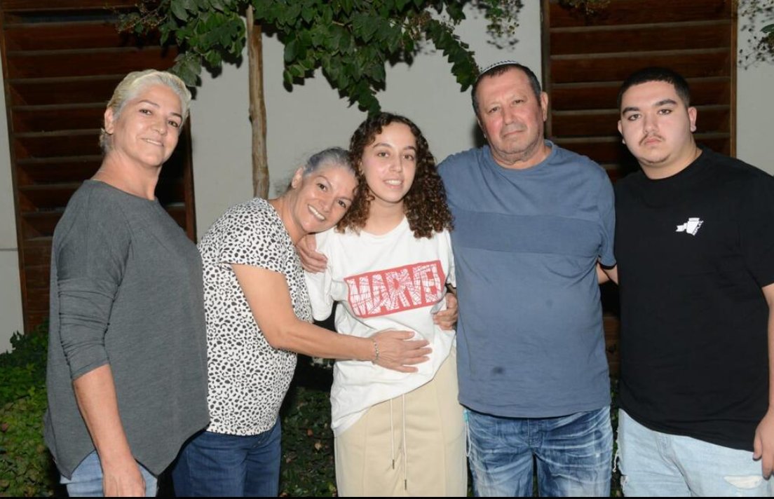 A photo recently released of Ori Magidish with her family after their emotional reunion today. Thank you @IDF