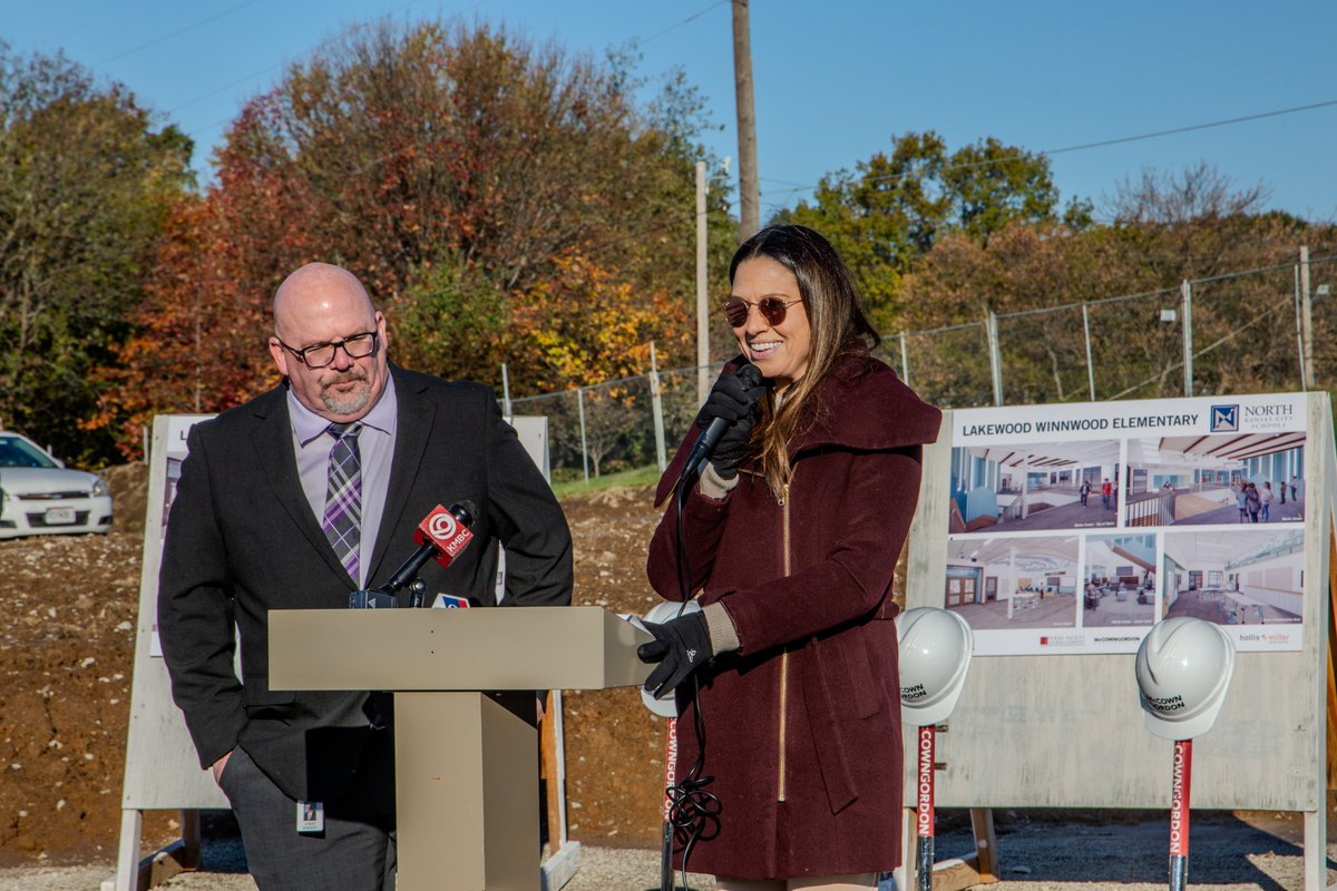 NKCSchools's tweet photo. A big thank you to all who joined us at the groundbreaking ceremony on this chilly morning, marking the start of a new chapter as we bring together the Lakewood &amp; Winnwood school communities. We've set the stage for an amazing new learning space to welcome students in Aug. 2025! https://t.co/IGwj3kviYd