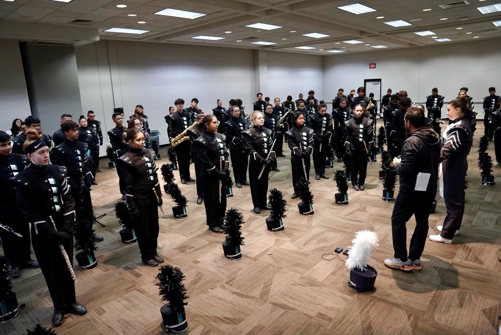 The Pebble Hills High School marching band prepares to take the field today in the Alamodome at the 2023 State Marching Band Championships.  Best of luck, Spartans!