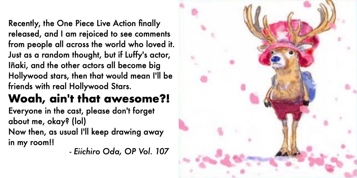 Eiichiro Oda's message for the One Piece Live Action