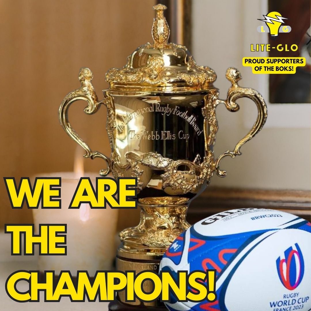 lite_glo's tweet photo. Hooray for the Springboks, four-time World Cup champions! What a magnificent win! The Springboks have sealed the deal...again! Don’t miss out on some of our amazing deals this week! Go Bokke!!! 🏈🏆🥇⚡💡#ElectricalSupplies #Innovation #Convenience #PowerUpYourLife #LiteGlo https://t.co/6uBdzvwboN