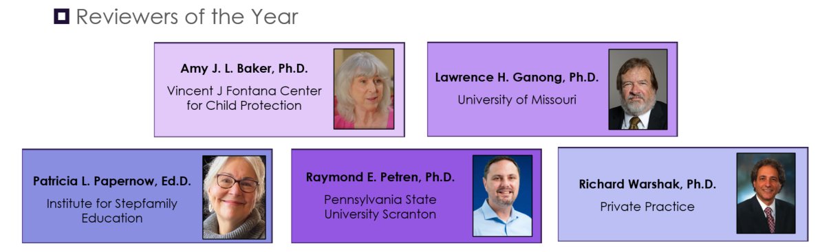 FamTransitions's tweet image. When you send a paper to @FamTransitions  it is reviewed by two expert reviewers.  This process is extremely critical to strengthening and vetting the work we publish. This year we wanted to recognize 5 reviewer&apos;s of the year who have gone above and beyond in this important work: