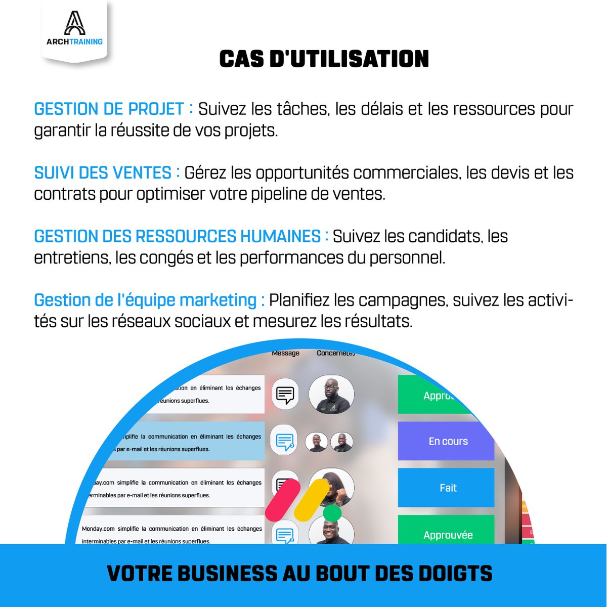 ArchTrainingSn's tweet photo. Grâce au carrousel ci-dessous, découvrez les fonctionnalités de Monday et comment elles peuvent vous aider à améliorer la gestion de vos projets et de vos équipes.
 
Archtraining propose des templates personnalisables pour vous aider à tirer le meilleur parti de la plateforme. https://t.co/odgEcnlaMq