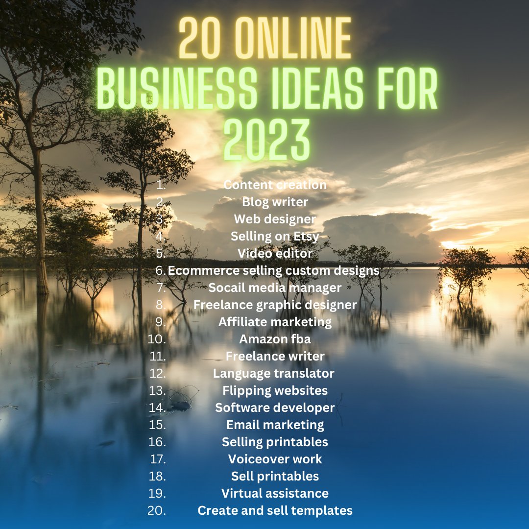 Julian_Dee2's tweet image. 20 of the best online business ideas in 2023

#financialfreedom #sidehustle #startsidehustle #businessideas #onlinebusinesses