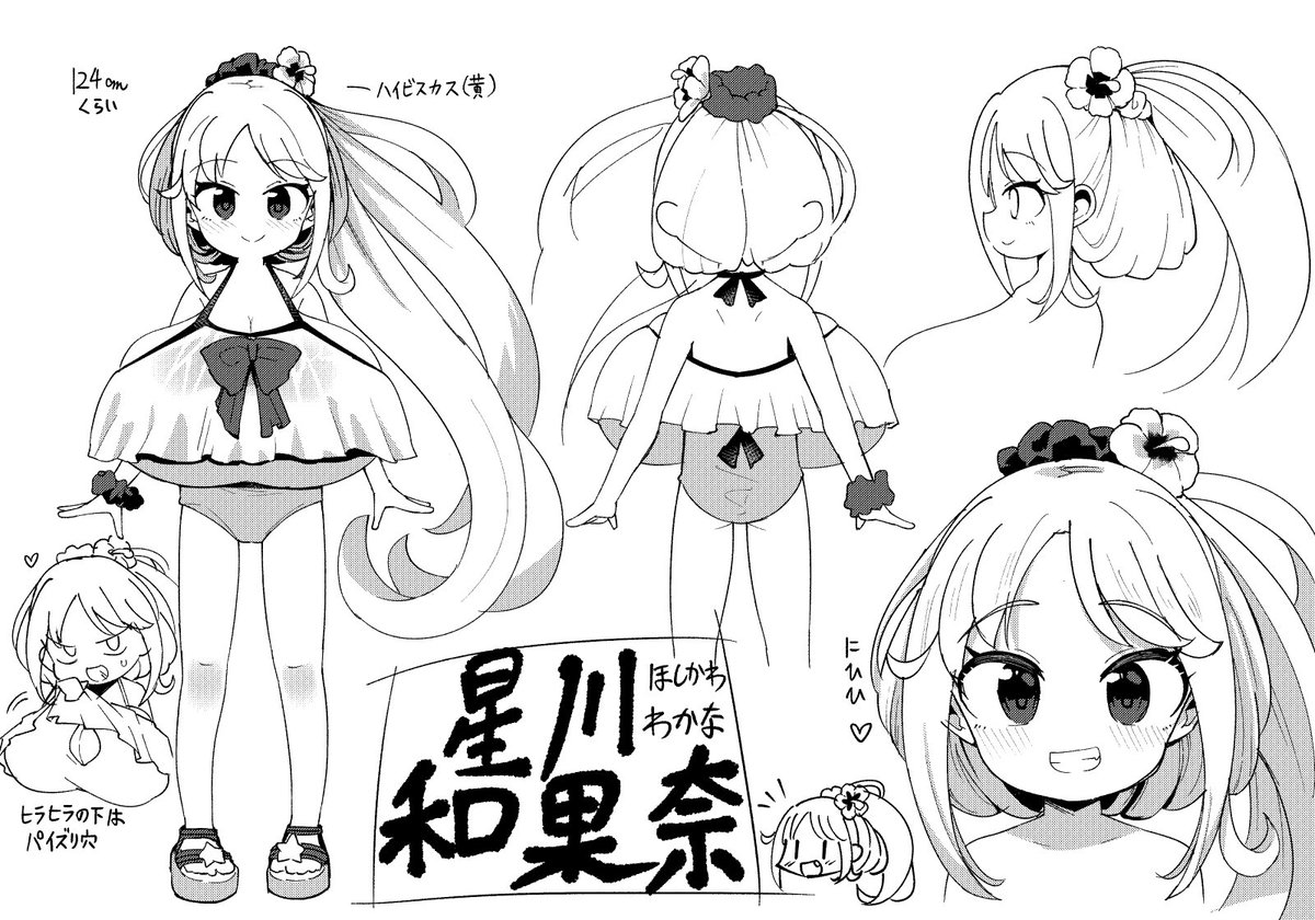 今回の子の設定 星川家4姉妹の長女で妹思いの明るくて活発的な子、物事の詰めがちょっと甘い 