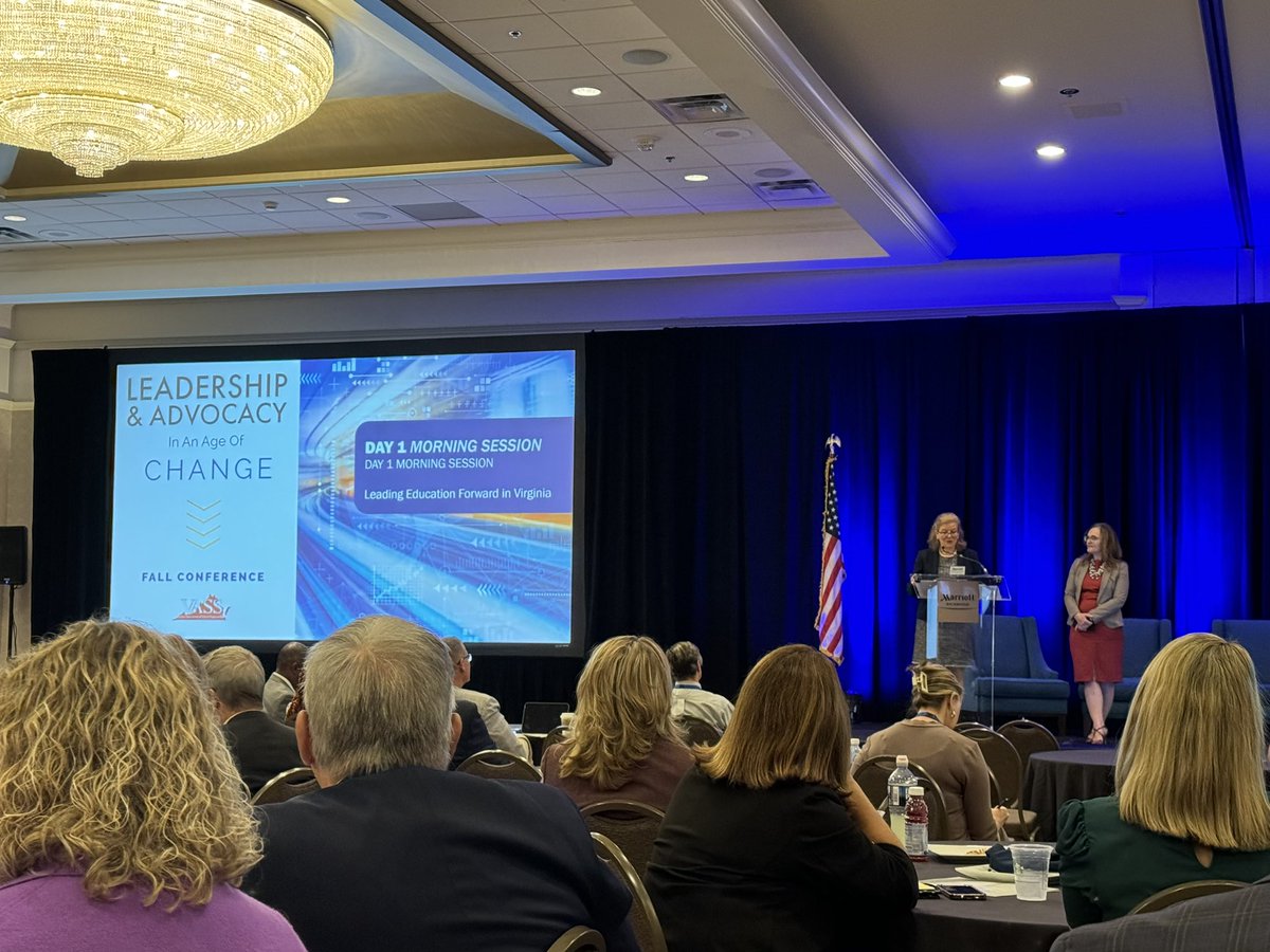 NCSgwohlf's tweet photo. Fall VASS conference kicks off! Collaboration, networking, and superintendent community. With our leaders that are PRESENT! @lisacoons10 @dramygriffin @GovernorVA #shouldertoshoulder #workingwithus https://t.co/l03aDWxeC8