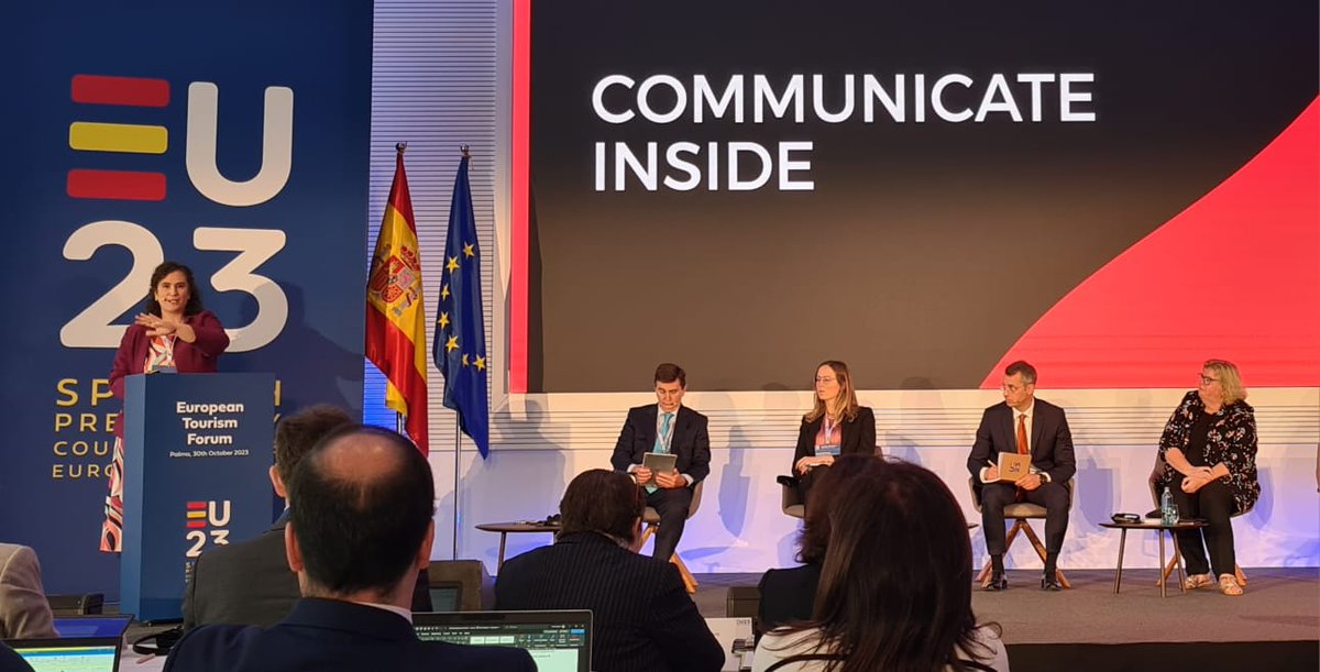 #EU2023ES #FET2023 Mesa 'Indicadores Sostenibilidad social en Turismo' <a href="/nagore_uresandi/">Nagore Uresandi Espinosa</a> <a href="/in2destination/">in2destination</a> Es necesario comunicar a nuestros residentes el valor del #turismo y el esfuerzo que estamos haciendo para reequilibrar sus impactos