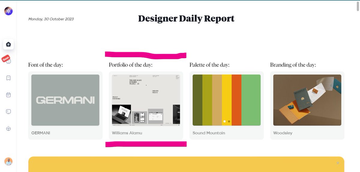 uzodev's tweet image. 🎉Exciting news! 
The portfolio site for @willie_ui that I worked on is Portfolio of the Day!
Huge thanks to @DesignerDaily_R for the Support!🙌🏽
Shout-out to @simply_aalex & @willie_ui for the amazing collab. 
Site ->  willie-ui.design
#freelance #freelancedeveloper