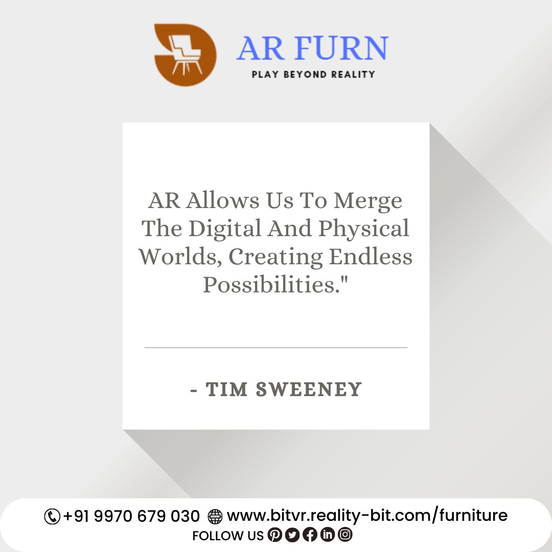 ar_furn's tweet photo. Tim Sweeney highlights the transformative potential of AR, seamlessly blending the digital and physical realms for boundless opportunities.
.
#AugmentedRealityRevolution #DigitalMeetsPhysical #ARInnovation #EndlessPossibilities #TimSweeneyQuotes #ARIntegration #Tech https://t.co/AV1IvhH0nz