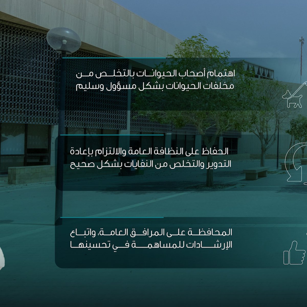 SaudiDQ's tweet photo. نطوّر #حي_السفارات بوعينا والتزامنا بالعادات السليمة التي تُسهم في تحقيق جودة حياة أفضل.

#التزامنا_هو_دافعنا

Improving the Diplomatic Quarter with our awareness and commitment to the effective practices that contribute to a better quality of life.

#DrivenByCommitment https://t.co/J1PyeFPzio