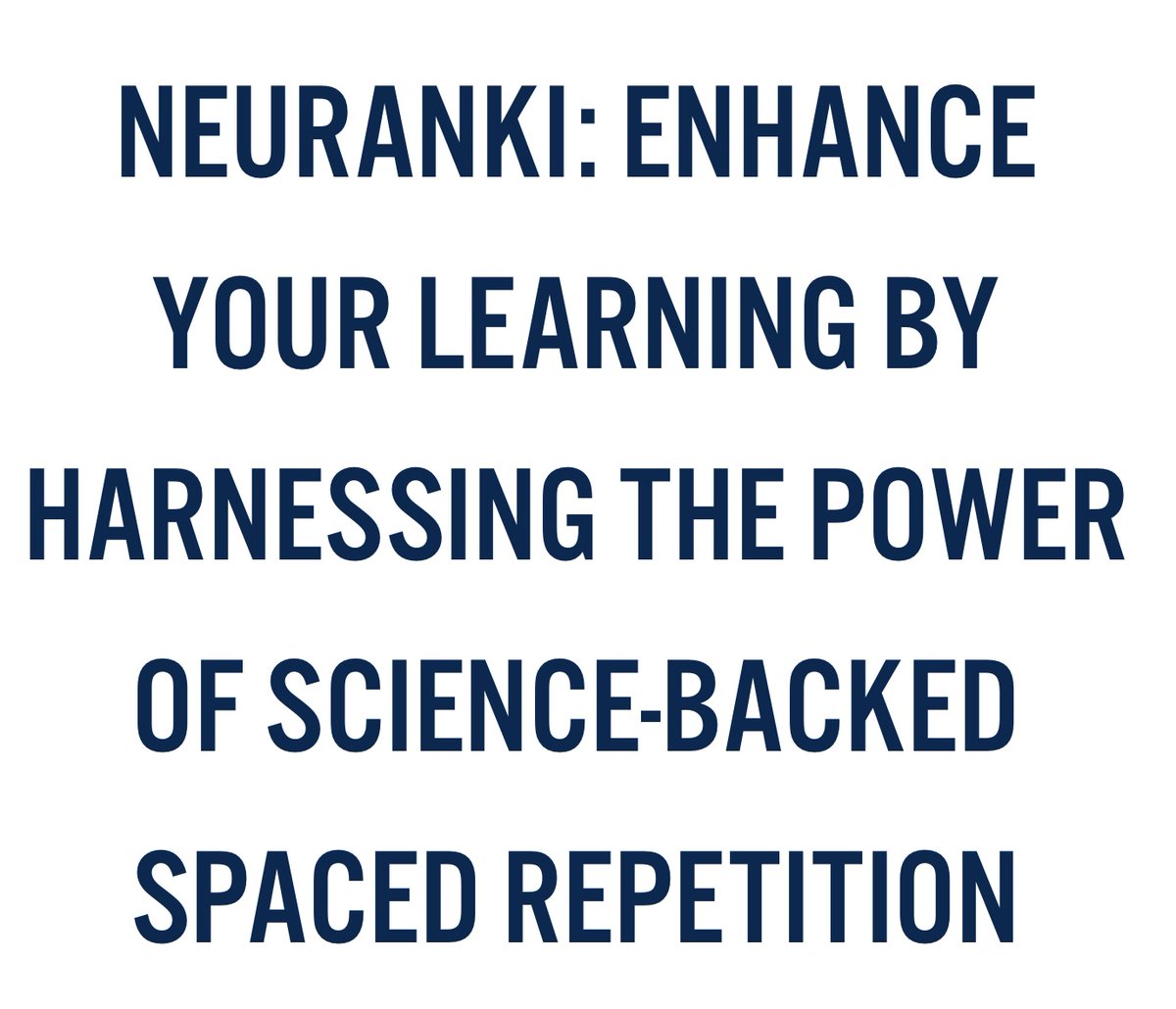📚 Exciting News! 🧠 Enhance your learning with NeurAnki - the ultimate tool for neurology residents to conquer exams and expand their knowledge base. 🌟 Discover how this science-backed spaced repetition system simplifies complex topics and boosts your memory at perfect…