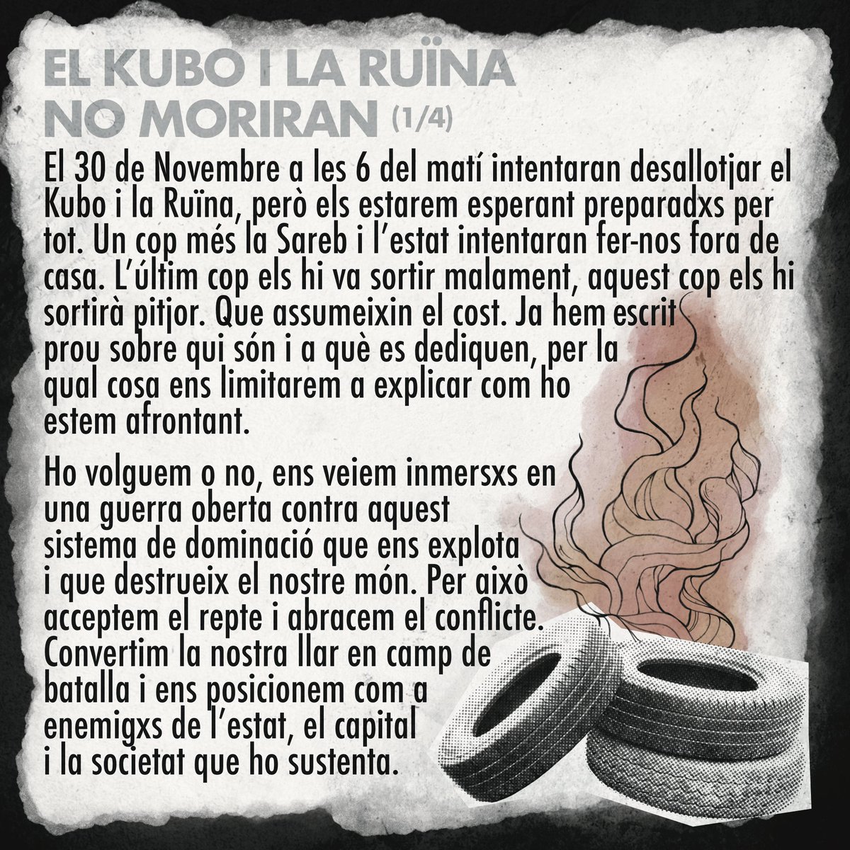 csolaruina's tweet photo. [CAT] Comunicat sobre el proper intent de desallotjament al Kubo i a la Ruïna.
Atenció a properes crides
OKUPA I RESISTEIX!! https://t.co/U72lHKeQ6g