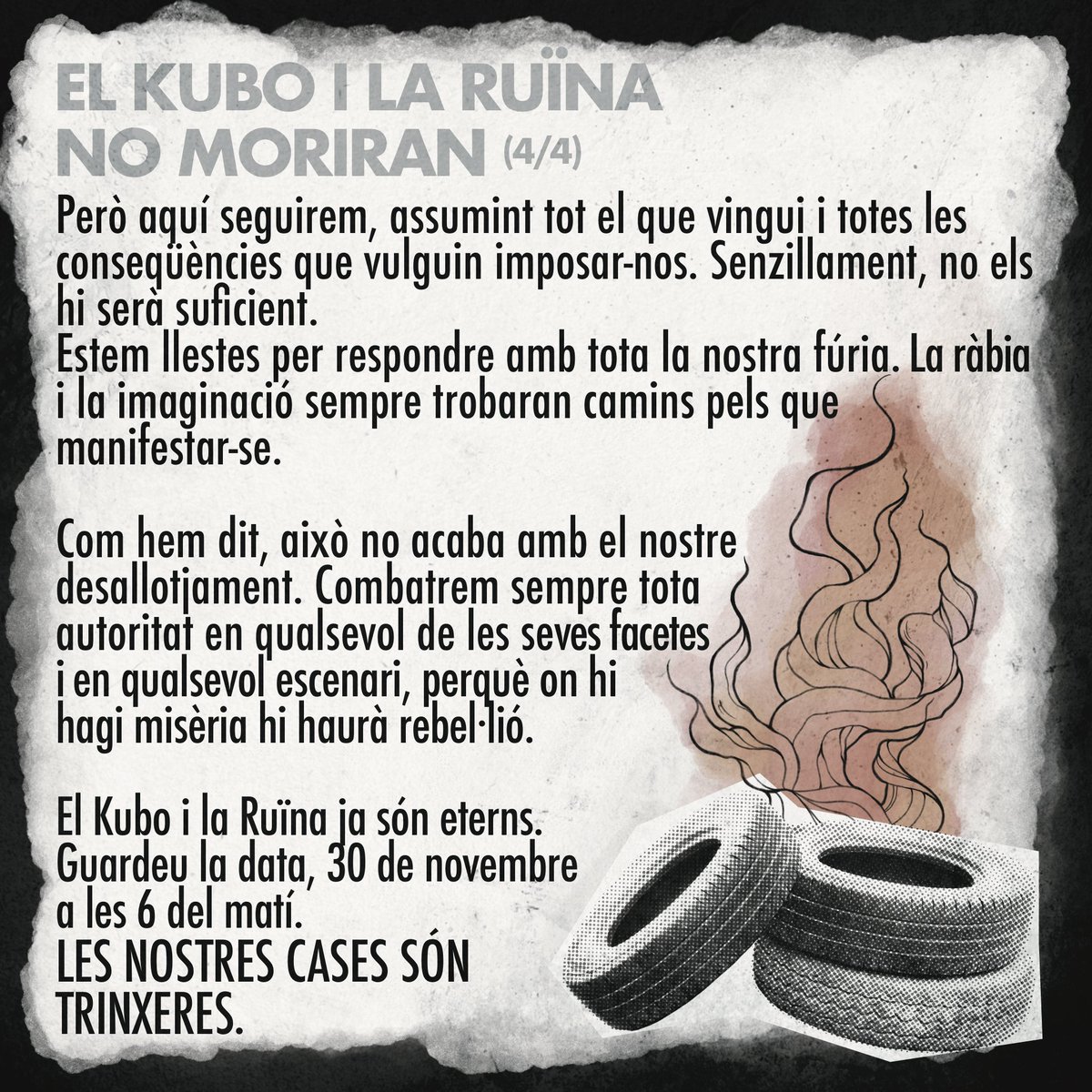 csolaruina's tweet photo. [CAT] Comunicat sobre el proper intent de desallotjament al Kubo i a la Ruïna.
Atenció a properes crides
OKUPA I RESISTEIX!! https://t.co/U72lHKeQ6g