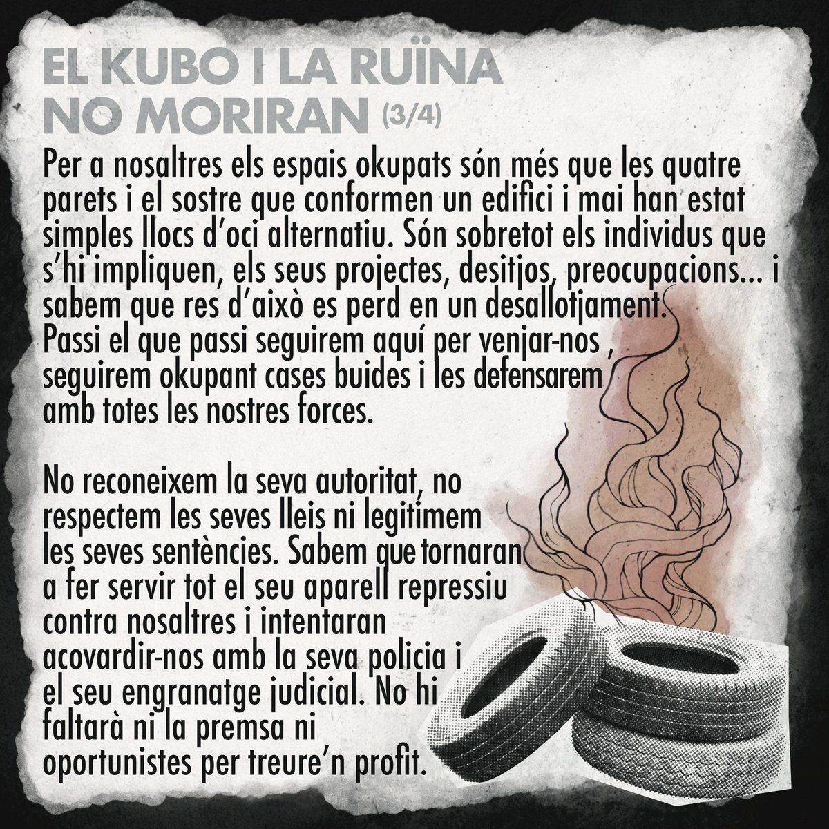 csolaruina's tweet photo. [CAT] Comunicat sobre el proper intent de desallotjament al Kubo i a la Ruïna.
Atenció a properes crides
OKUPA I RESISTEIX!! https://t.co/U72lHKeQ6g