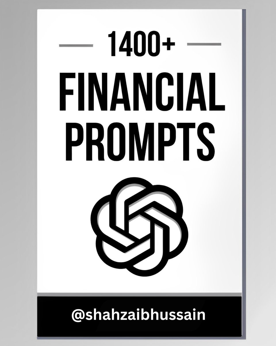 SyedShahzaib07's tweet photo. ChatGPT is a money-making machine  But it all depends on your Prompts  So I built the 1400+ Financial Prompts for ChatGPT:  
• 1400+ Prompts 
• Earn Money with ChatGPT 
• Full Guide  And for 24 hrs, it's 100% FREE!  just: 
1. Like 
2. Reply  'AI' 
3. Follow me (so I can DM you https://t.co/KfZWHvy9bi