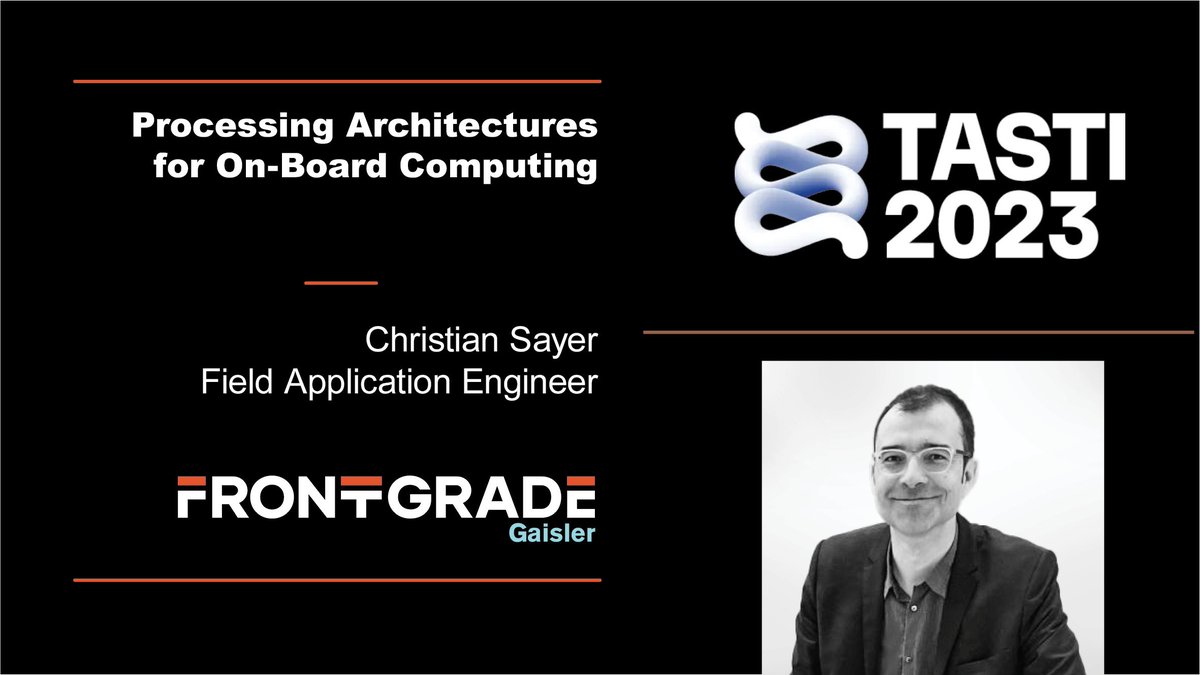 gaisler_space's tweet image. If you are attending TASTI 2023, don't miss the presentation from our Field Application Engineer, Christian Sayer.
"The #riscv architecture and its exponentially increasing adoption in all industries present a big chance for #spacecomputing"