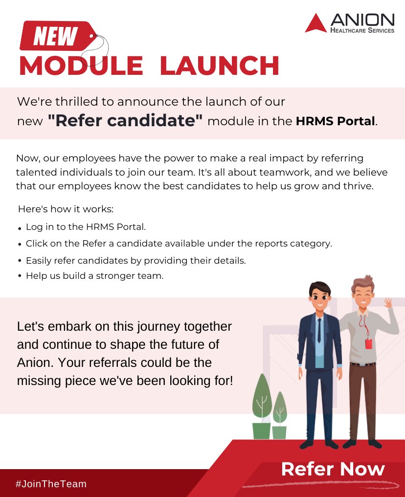 AnionHealthcare's tweet photo. New Module Launch!!
Do you know somebody who would be a good fit?
Now is the time to refer them and be a part of our success story.
https://t.co/SdAfYyXrmF
#Anion #NewModule #AnionHealthcare #ReferACandidate #MedicalCoding #HRMS #MedicalBilling #RCM #HealthCare https://t.co/ELptu2TXR3