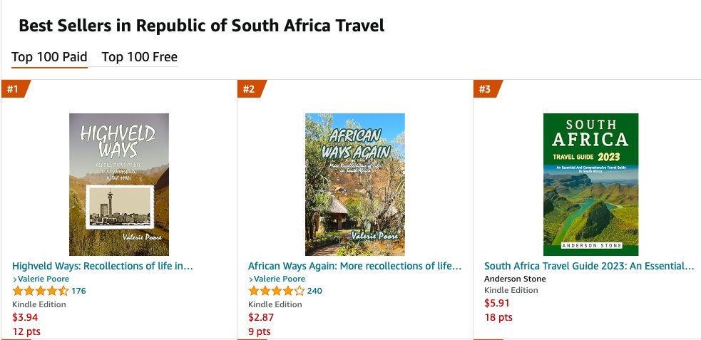 Well, this was a nice surprise just now! And the first book, African Ways, is at #7