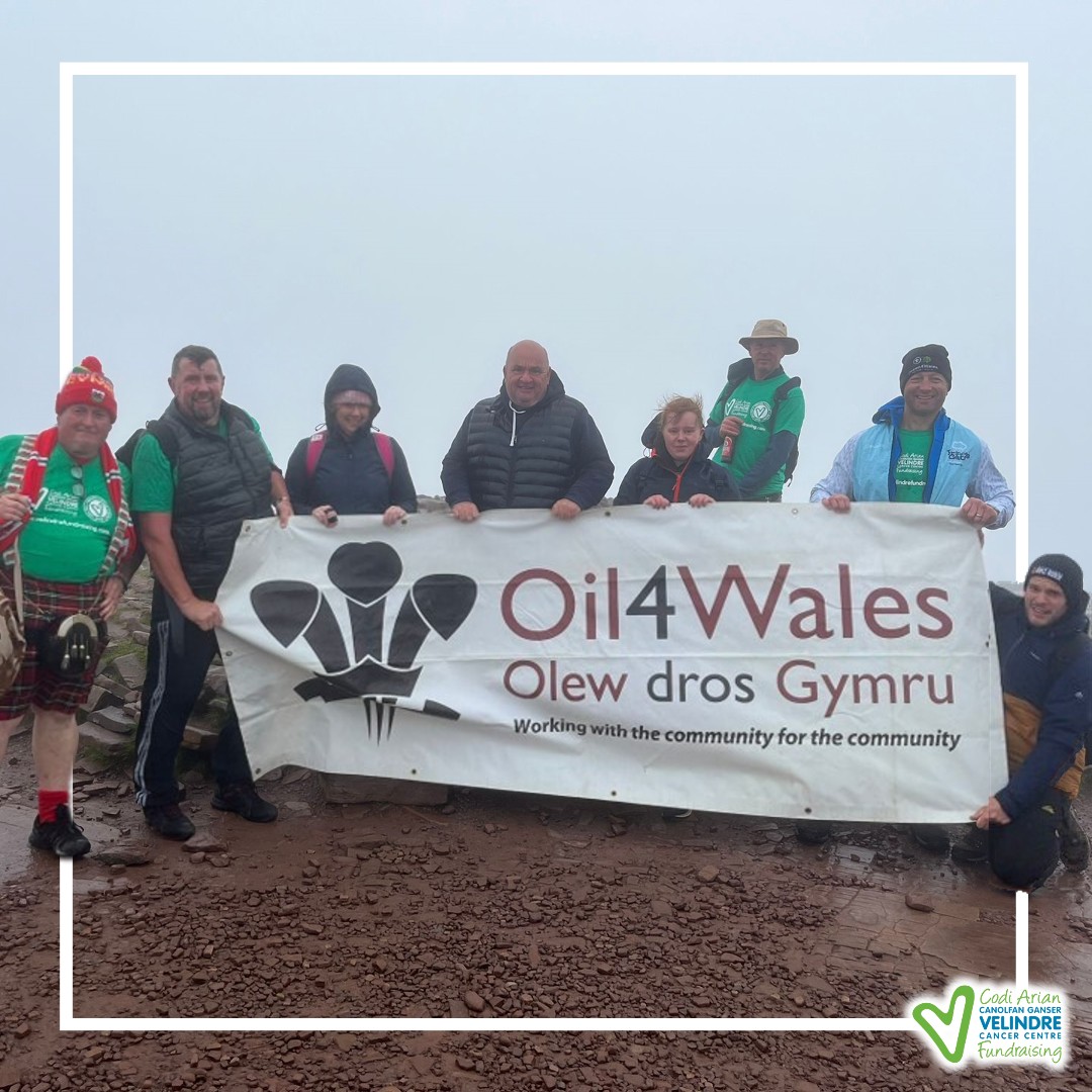 🙌 A huge congratulations and an even bigger thank you to the team from @oil4wales for completing a walk up Pen y Fan this time last month raising a staggering £4,425 for Velindre! If you would like to make a difference please get in touch with the Fundraising Team today 💚