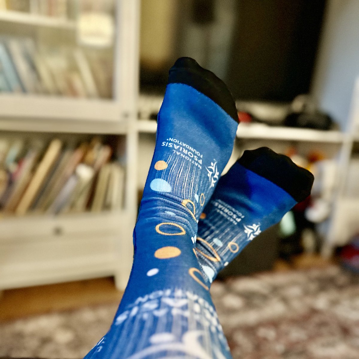 How do you recover from #WorldPsoriasisDay, ⁦@NPF⁩ Take Action Greater DC, an NPF community conference and a busy family sports weekend? NPF compression socks, of course! Love my #NPFtakeaction fundraising incentive! p2p.onecause.com/takeaction/lea…