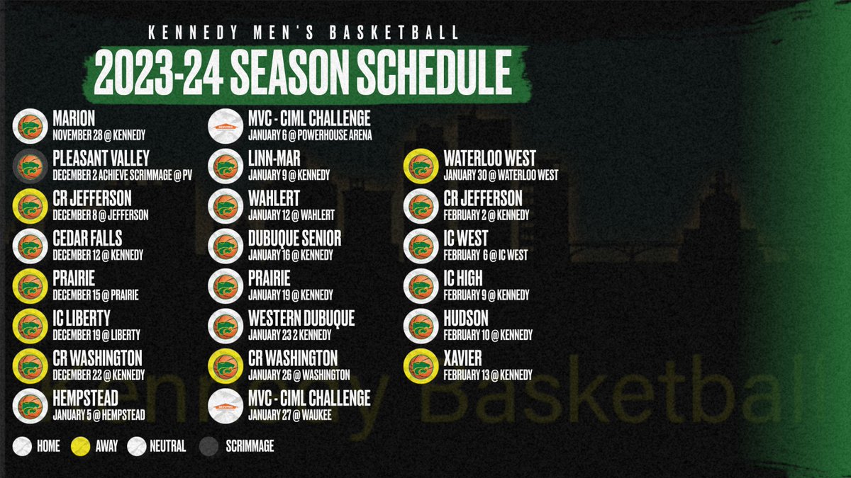 The schedule is now complete.