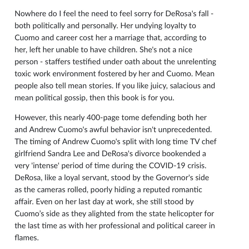 JaniceDean's tweet photo. An amazing review of @melissadderosa’s book on @BNBuzz (let the record show I did not write this) https://t.co/LRsvaY64kO
