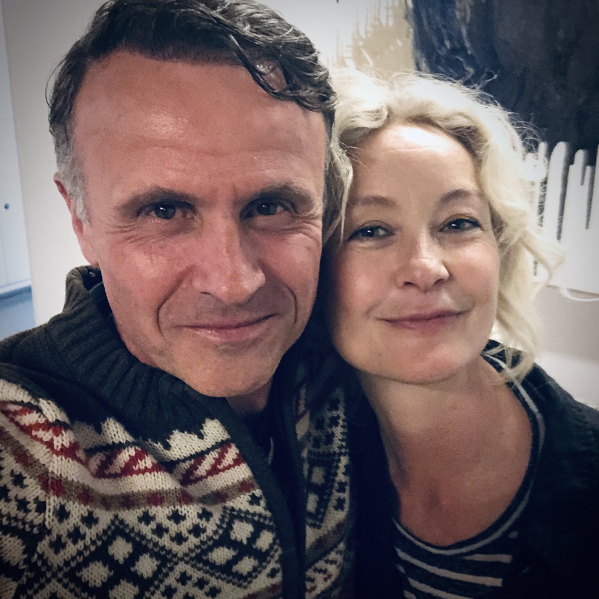 Look whom I finally met! @AshleyGunstock left #TheBill just before I arrived, @natalierolesact arrived after I left. Yesterday, I saw the opening night of their stripped-back Shakespeare show, #TheMerchantOfVenice. If you can still get a ticket, go! poeticjustice.eu