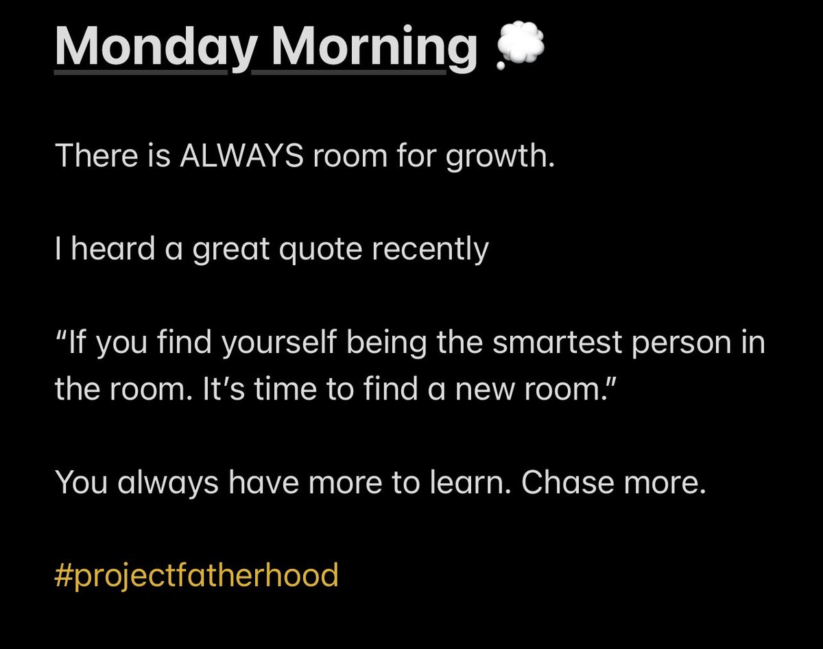 NYNDad's tweet photo. Monday Morning 💭
There’s always room for #growth
#projectfatherhood
#MondayMotivation #grow #success https://t.co/uKwxFkmgKc