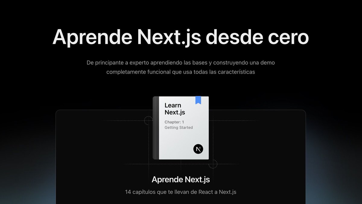 ¡Curso oficial de Next.js 14 ▲ desde cero!

✓ Gratuito
✓ 14 secciones prácticas
✓ Construye una app paso a paso
✓ Guarda tu progreso conforme avanzas

➡ nextjs.org/learn