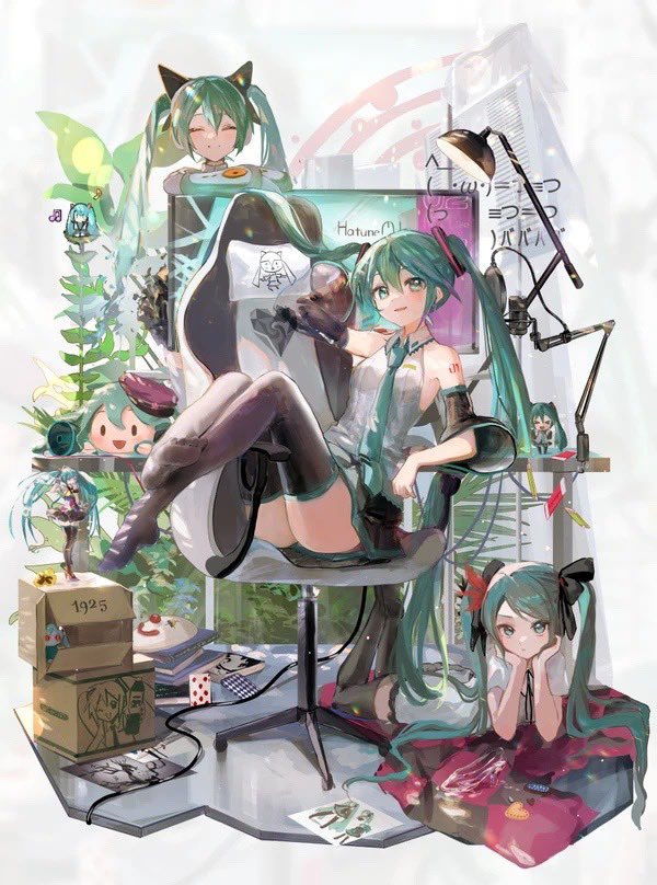 初音ミク「#初音ミクがいっぱい見れるタグ初音ミクでTLを埋め尽くしたい 」|ききのき@絵のお仕事募集中のイラスト