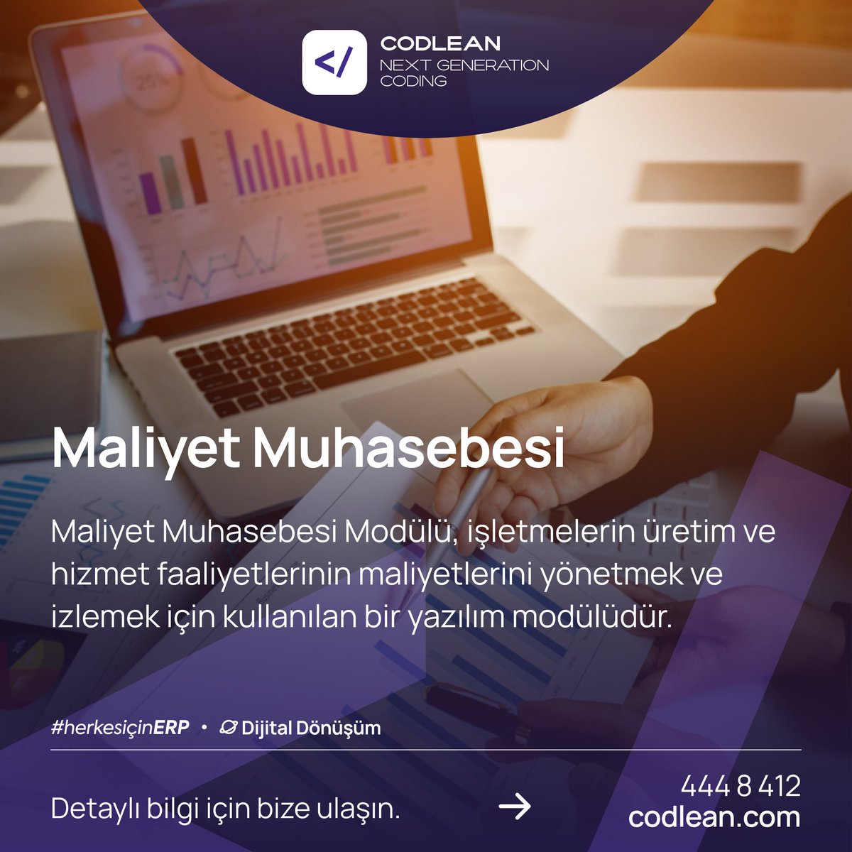 Maliyet Muhasebesi Modülü, işletmelerin üretim ve hizmet faaliyetlerinin maliyetlerini yönetmek ve izlemek için kullanılan bir yazılım modülüdür. 

#maliyetmuhasebesi #maliyetyönetimi #maliyetoptimizasyonu #maliyethesaplama #yazılım #yazılımçözümleri #codlean