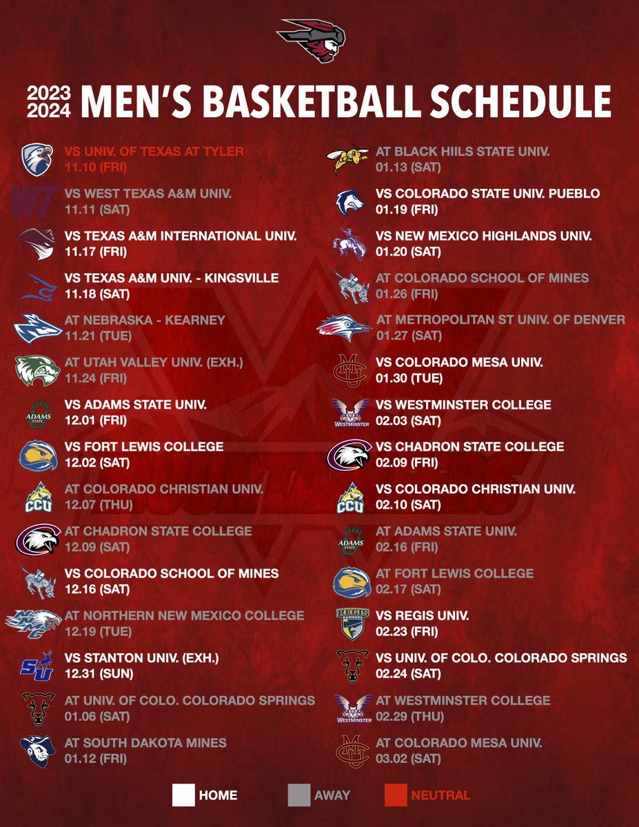 2023-24 Season Schedule
#FearTheNeers