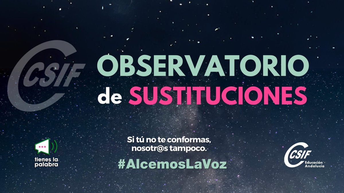 CSIFenseA's tweet image. CSIF Educación Andalucía pone en marcha un Observatorio para controlar la cobertura de todas las sustituciones 

💪🏼💪🏼  La central sindical critica que desde el inicio del curso escolar ya se  ha suprimido en dos ocasiones la convocatoria semanal SIPRI

Más información…