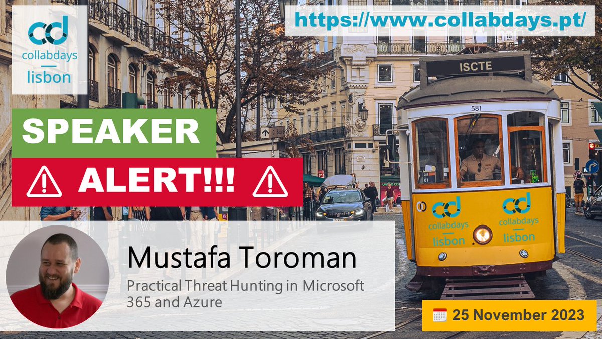 CollabDays Portugal (@collabdayspt) on Twitter photo ⚠️ SPEAKER ALERT ⚠️
<a href="/toromust/">Mustafa Toroman</a> is going to speak at @CollabDaysLIS. Check out this session and register today for the event at collabdays.org/2023-lisbon/re…
#Community #Azure #Microsoft365 #AI #MSTeams #PowerPlatform #Collabdays ⚠️ SPEAKER ALERT ⚠️
<a href="/toromust/">Mustafa Toroman</a> is going to speak at @CollabDaysLIS. Check out this session and register today for the event at collabdays.org/2023-lisbon/re…
#Community #Azure #Microsoft365 #AI #MSTeams #PowerPlatform #Collabdays
