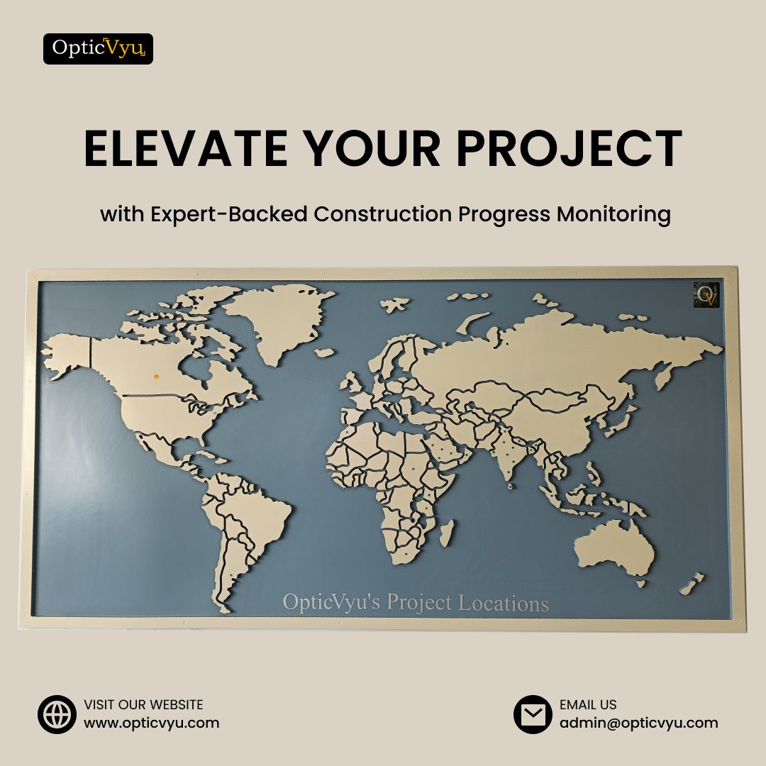 OpticVyu's tweet image. 🌍 OpticVyu's Global Expansion!

We're thrilled to announce our journey into new territories as we take our construction #timelapse progress monitoring solutions worldwide!

Join us in celebrating this exciting step towards a brighter future.

#OpticVyu #ConstructionMonitoring