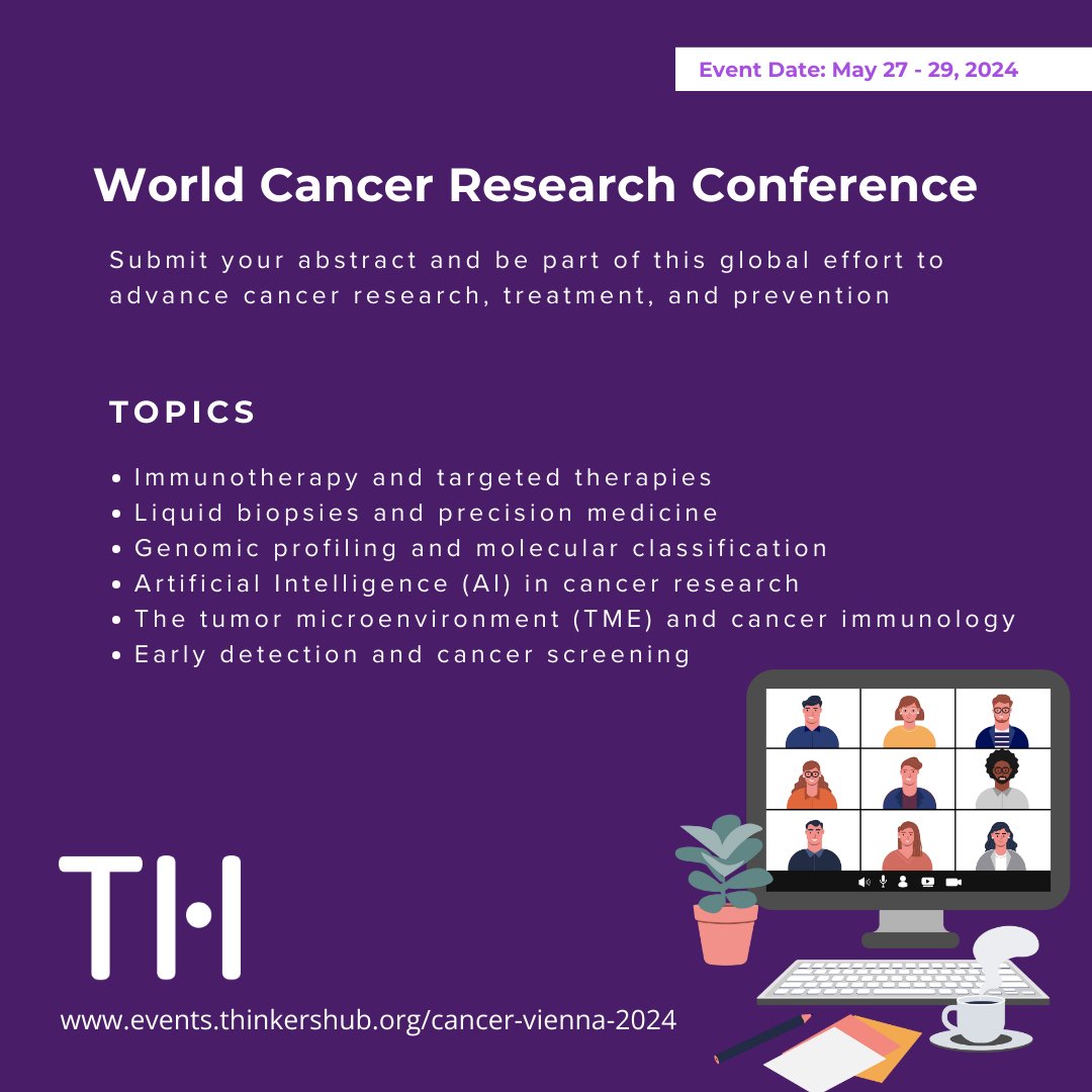 ThinkersHub's tweet photo. 📢 Call for Abstracts at the World Cancer Research Conference 2023! 📚🔬 

📋 Submit your abstract and be part of this global effort to advance cancer research, treatment, and prevention: https://t.co/b33dwDu8HE  

#Cancer #CallForAbstracts #innovation #research #thinkershub https://t.co/oDb0PTwKob