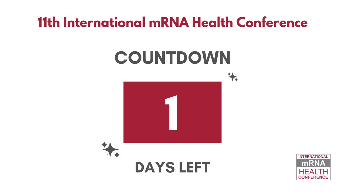 We are just ONE day away from the 11th International #mRNAHealthConference. We look forward to kicking the conference off in the morning – and don't miss today evening’s Get Together event! It's a great chance to connect with leading #mRNA experts! #mRNA2023