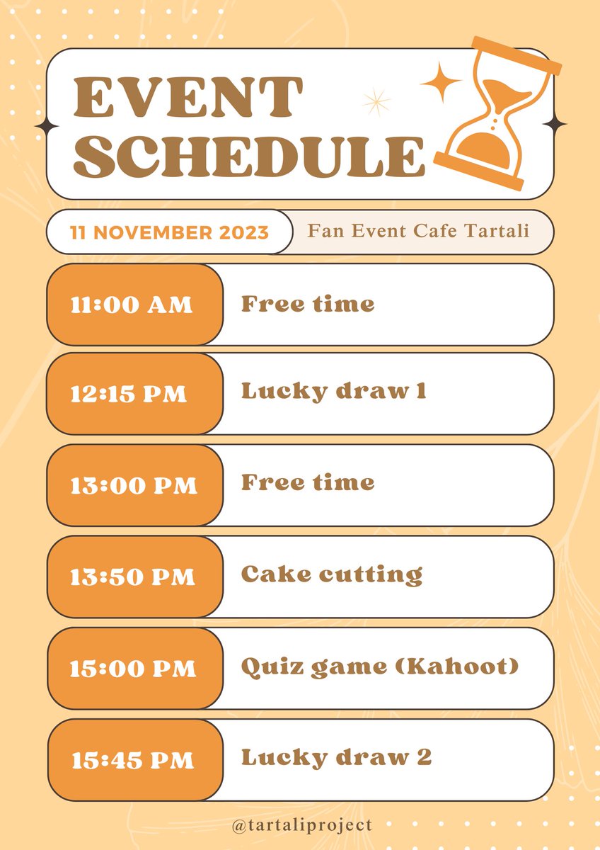 ꔛ Fan Event Café Tartali ꔛ ✧Today Tomorrow Always Together ✧ Event Schedule in Fan Event Café Tartali 🗓️ : 11 Nov 23 (11:00 AM - 17:00 PM ) 📍: @EattentionP (Samyan Mirttown) #ธาราวิวาห์ธาตรี