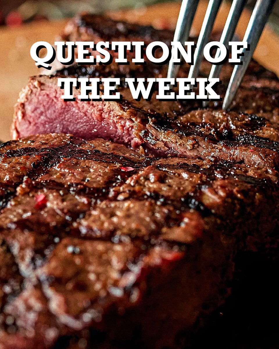 Beef's tweet photo. When you're grilling up a steak, do you go for cross or diamond pattern grill marks? Or do you just grill it up and cut into it? No shame in that!

Let us know!

#BeefFarmersAndRanchers https://t.co/hlj94ZV81a