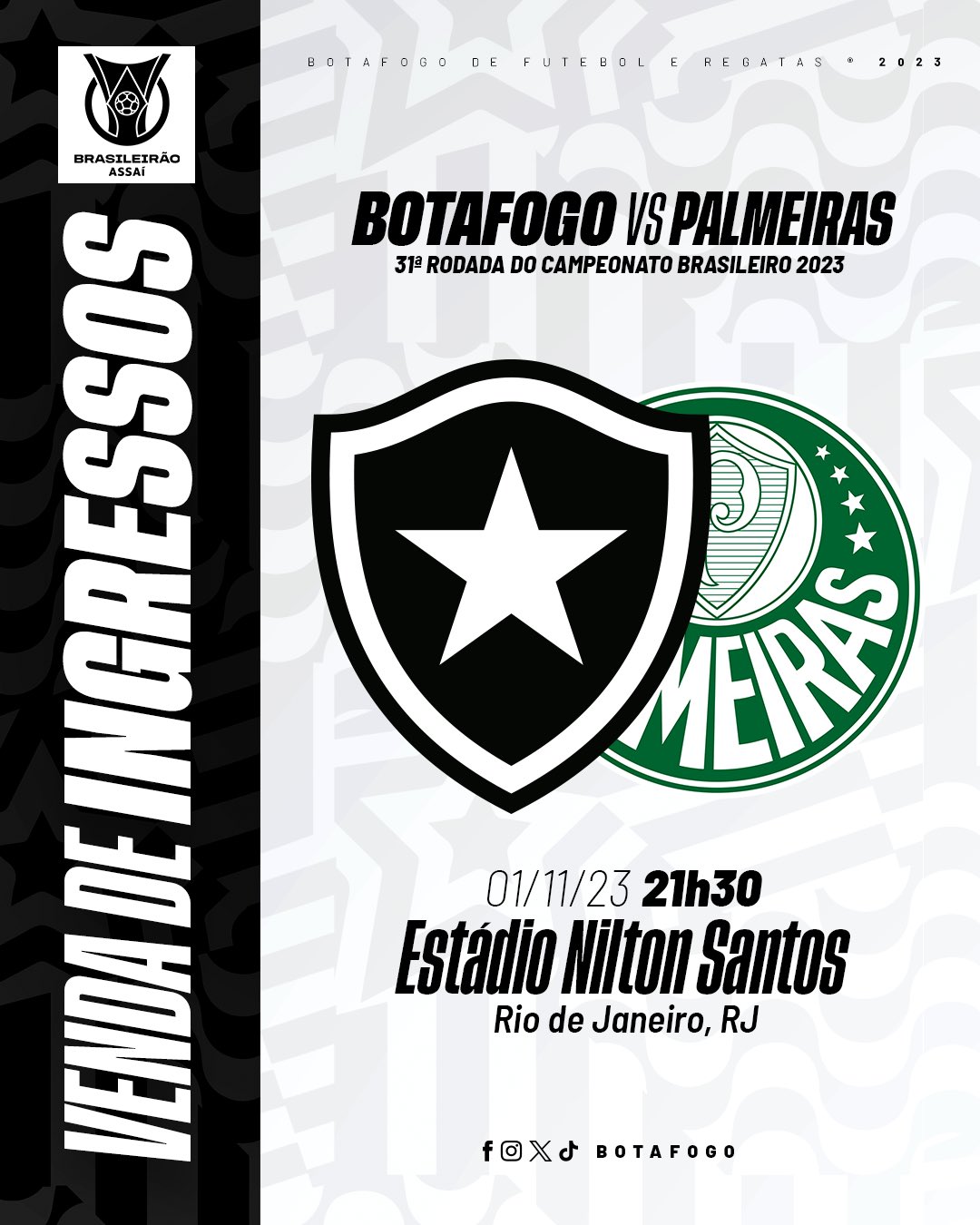 Botafogo de Futebol e Regatas - Ingressos - Botafogo x Palmeiras