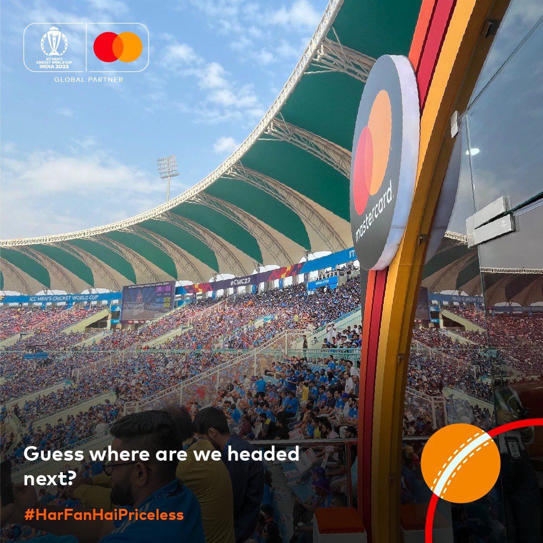 mastercardindia's tweet photo. Want to witness the next game from the Mastercard Experience Box?

All you can do is:
1) Just Tap &amp; Go with your Mastercard. 💳
2) Simply, trust your luck-now. 😉

#HarFanHaiPriceless #ICC #ICCMensCWC2023 #MastercardExperienceBox #CricketFans #TeamIndia #INDvsENG https://t.co/xR6S909GAn