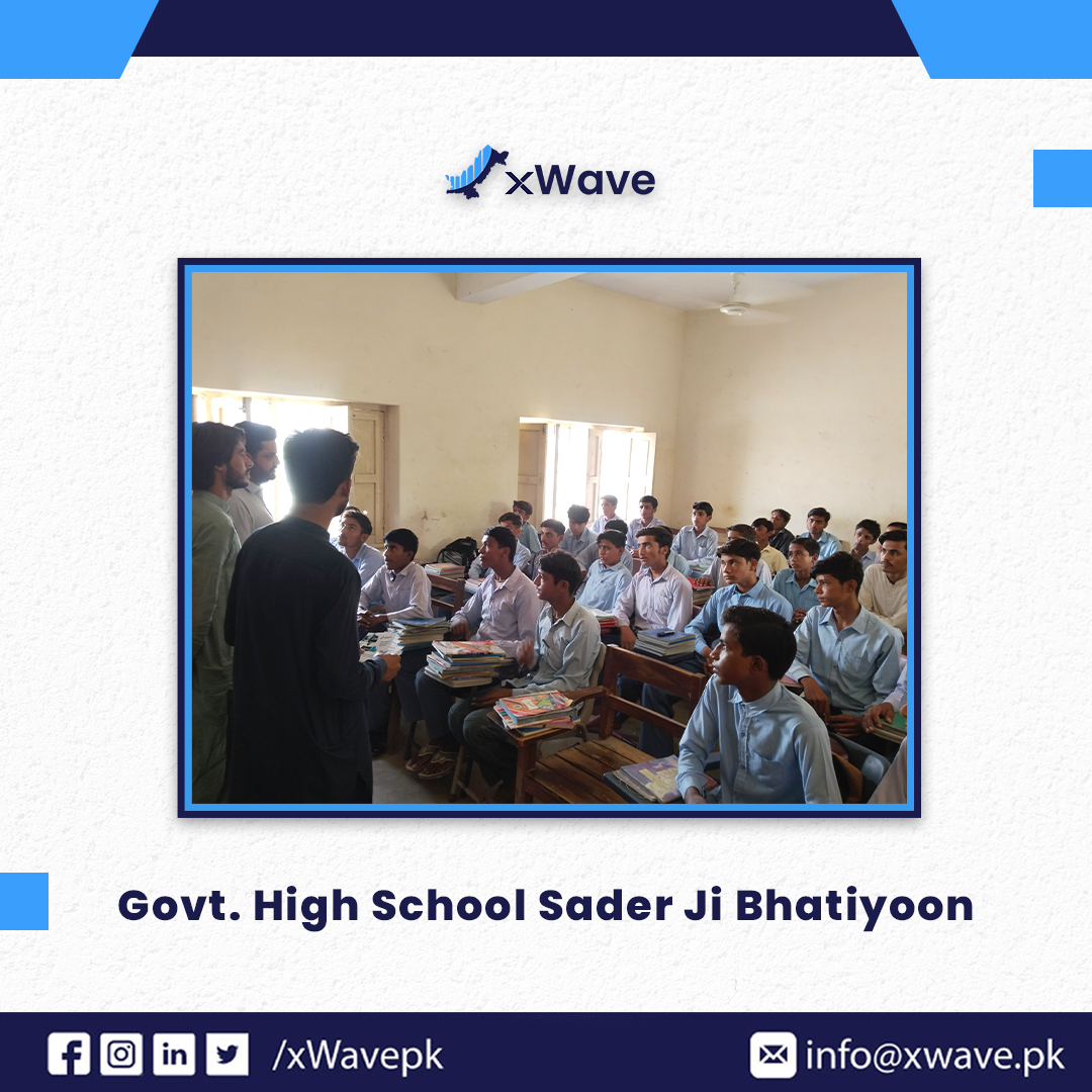 xWavepk's tweet photo. Today, xWave visited Govt. High School Sader Ji Bhatiyoon for an info session on our courses. The students' enthusiasm and positive attitude brightened our day. We're excited to teach these brilliant minds in our upcoming courses!
.
.
.
#EmpowerWithKnowledge #EducationForAll https://t.co/vAgdxQV3ru
