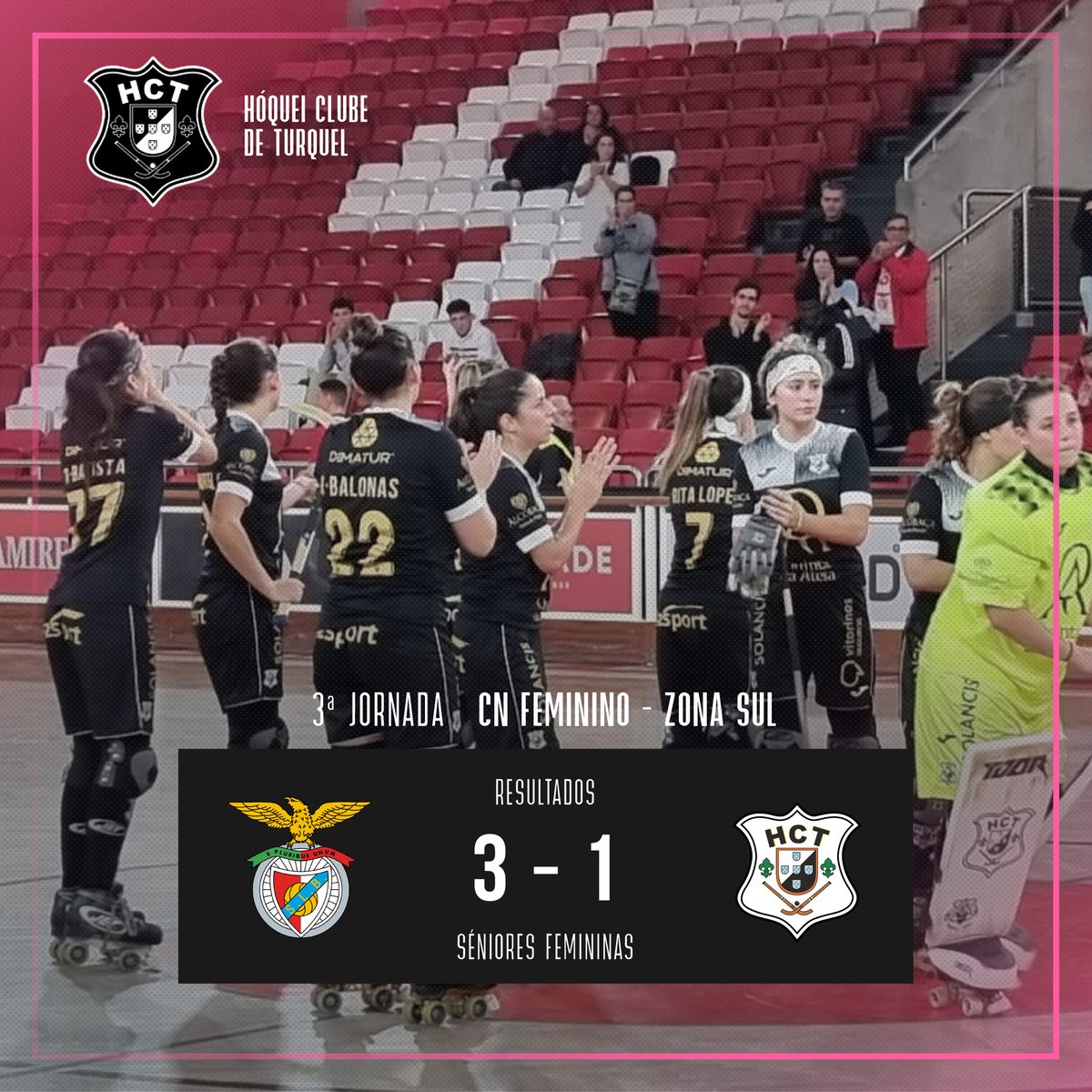 hcturquel's tweet photo. 🗂 3ª Jornada - Campeonato Nacional - Zona Sul

Saímos com uma derrota, mas de cabeça erguida. Vamos com tudo para o próximo jogo. Força Turquel! 🖤🤍

× FINAL: SL Benfica 3 vs 1 HC Turquel
🏑 ⚫ Rute Lopes (1) 

#SenioresFemininos | #SLBHCT #CNFemininoHP #SangueBruto https://t.co/jWsDq3wiHP