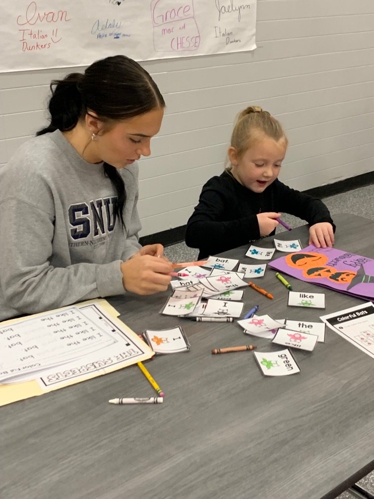 Kindergarten students and their senior buddies worked together today to solve the clues in The Case of Candy Caper!